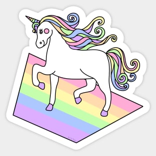 Unicorn on the rainbow Sticker